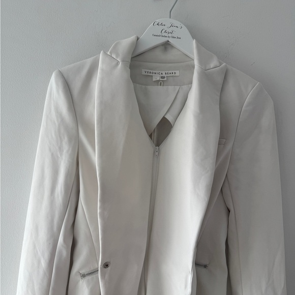 VERONICA BEARD Scuba White Jacket 2 - Picture 8 of 12